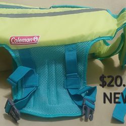 Coleman Pup Flotation Device New! Size Med. 