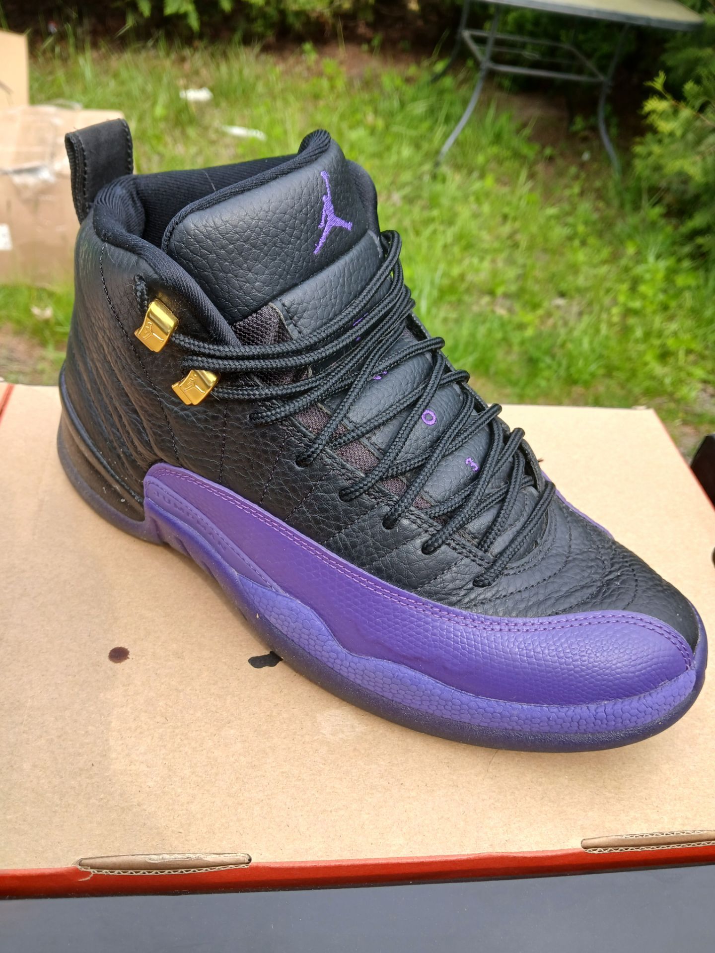 AIR JORDAN 12 XII FIELD PURPLE LAKERS AUTHENTICATED WITH TAG GENUINE NIKE AIR