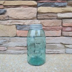 Antique Swayzee's Improved Half Gallon Mason Jar/Lid 