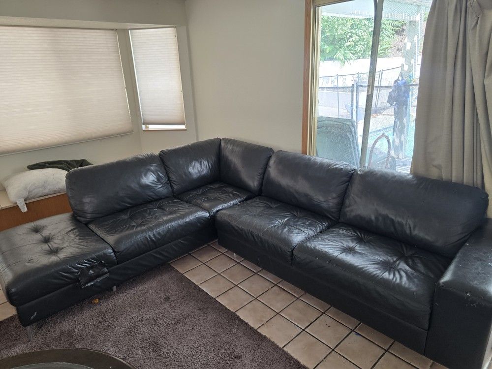 Black Leather Couch
