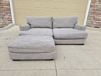 Gray Sofa W Ottoman- Delivery Available
