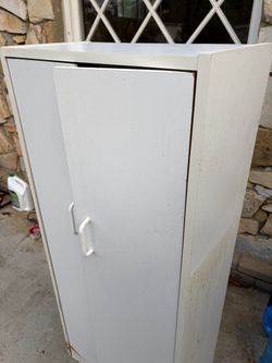 White pantry cabinet