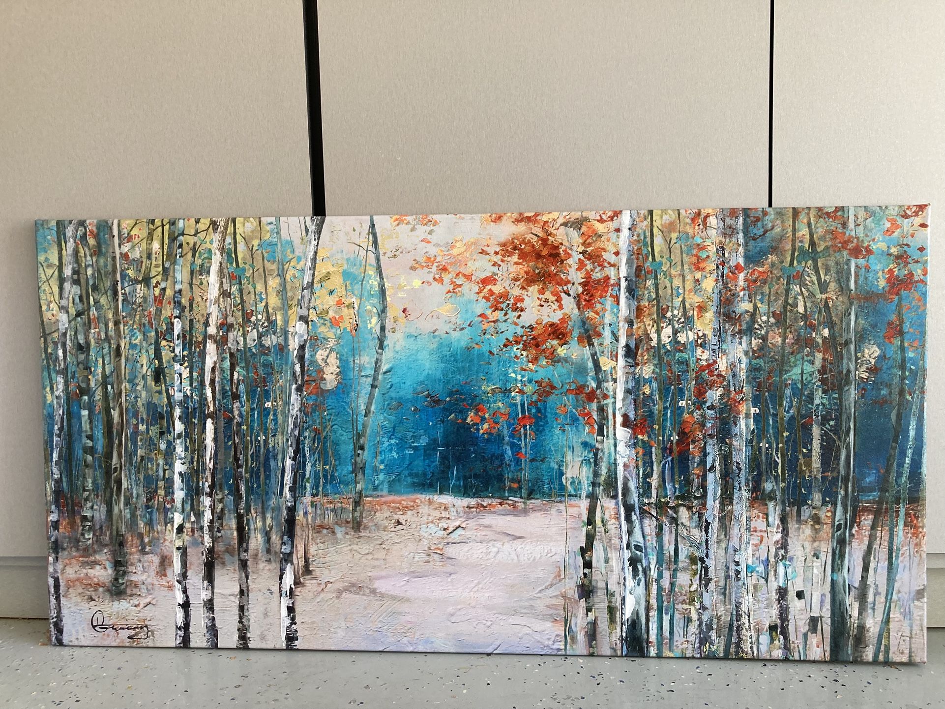 23.5x47 canvas picture, signed