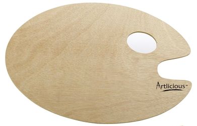 Artlicious Oval Wooden Artist Palette