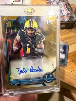 Tyler Badie Bowman U 1st Auto Gold lava  /50!!