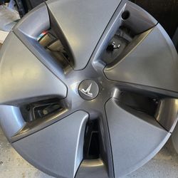4 Oem Original Tesla Hubcaps 18"