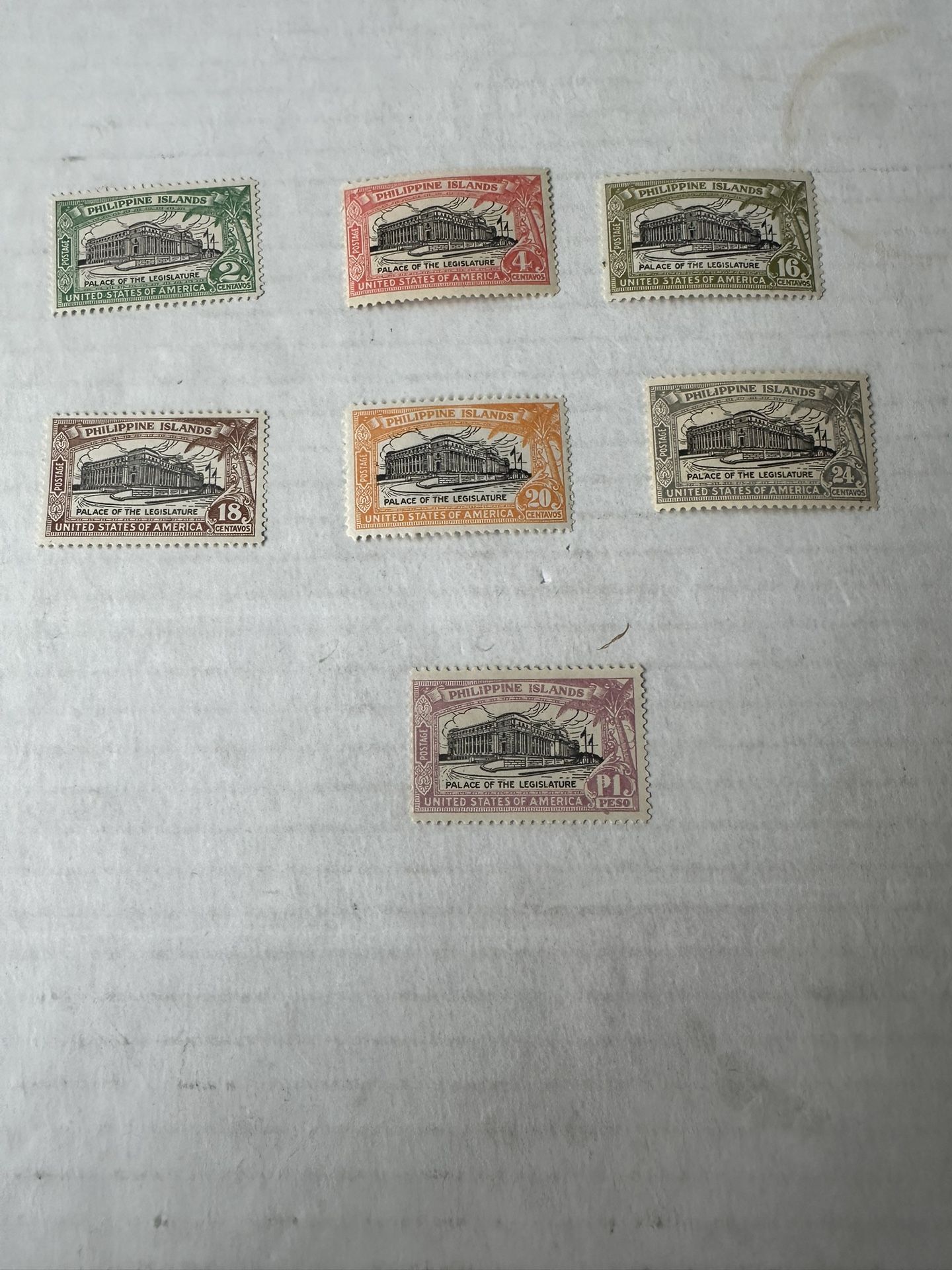 United States Philippines Island Complete Set Of Stamps