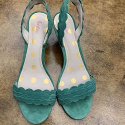 NEW Boden Ramona Heels Green Sandals Heels Shoes Women's 40EU 9.5US