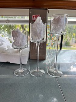 Glass Candle Holders