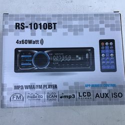 RS-1010BT Car Single DIN MP3 USB FM Player Bluetooth 4x60w with Remote Control