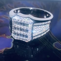 Gorgeous Masculine Size 12 Diamond Ring