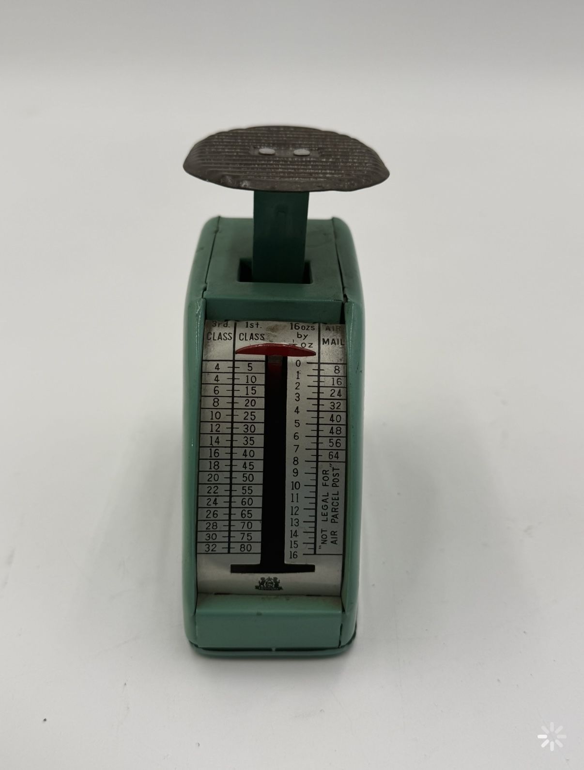 Vintage Bear Brand Small Green 16oz 1lb Postal Scale