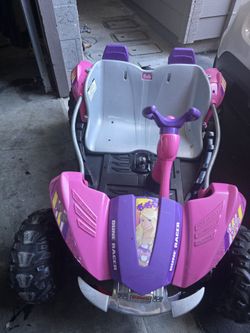 Barbie Power Wheels Dune Racer – Works Great + Battery + Charger Included!