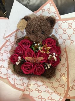 Mother’s Day, eternal roses, /teddy bear bouquet