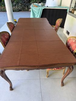 Brown dining table