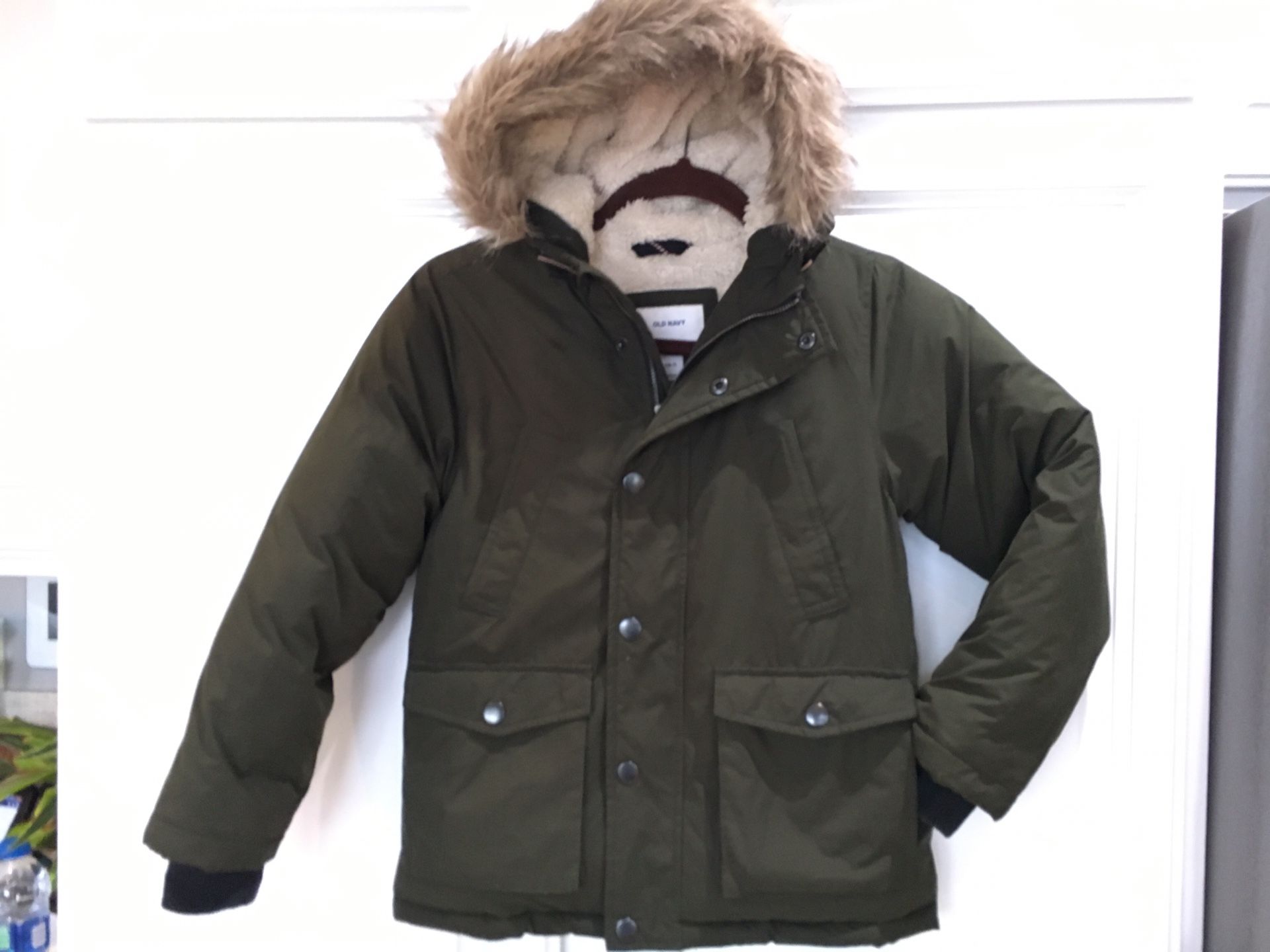 Boys old navy down jacket parka coat sz small 6-7