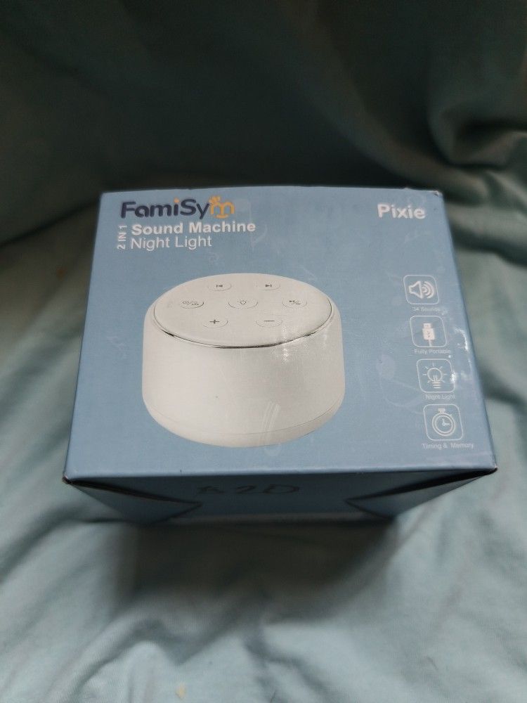 FamiSym White Noise Sound Machine Baby for Sleeping with Night Light