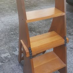 Vintage Wood Convertable step stool