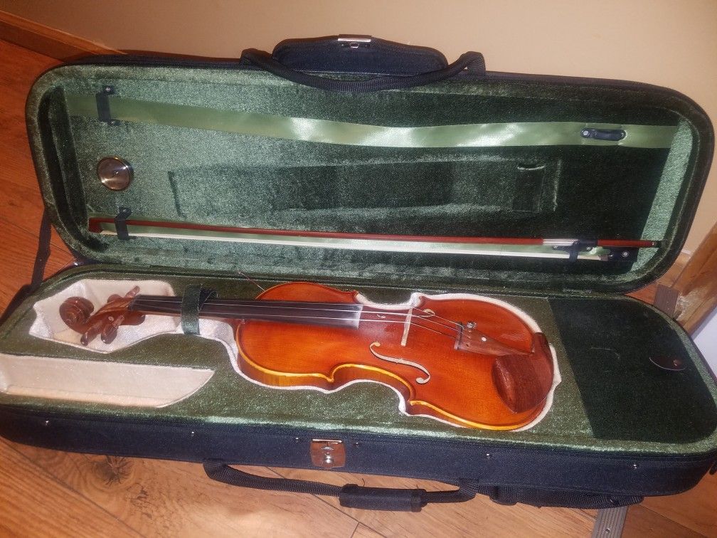 Violin, case and bow