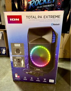 ION Total PA Extreme 600W PA Speaker System – Powerful Sound & Bass, Bluetooth, Microphone, Stand, DJ Ready