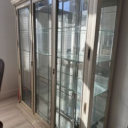 Distressed Glass Display Cabinet (AS-IS)