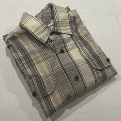 Wrangler Jeans Co. Men's 100% Cotton Button Down Dress Shirt Size Small 