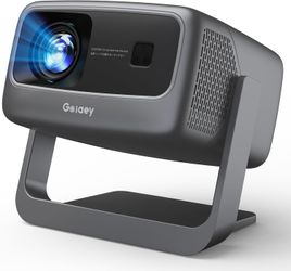 [2000 ANSI/ Official-NetfIix/360°Stand] Outdoor Projector with WiFi and Bluetooth, Auto Focus, Auto Keystone 4K Projector Native 1080P Support 36W DoI
