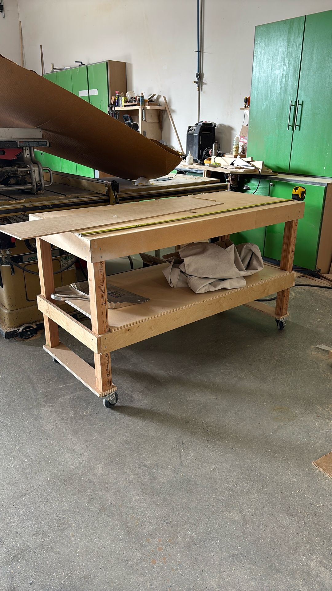 Wood Project Table With Wheels 