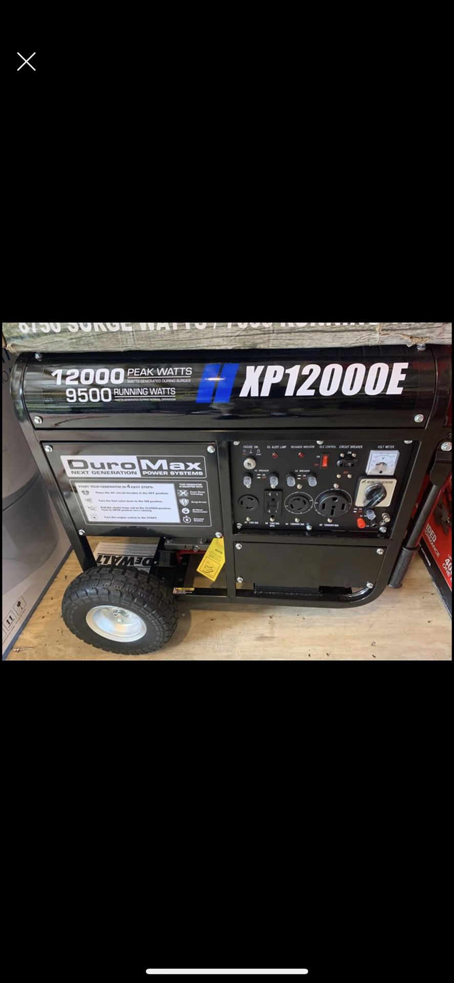 Brand new never seen gas H XP 12000E gas generator electric start for while house take advantage before its gone 850 cash firm price