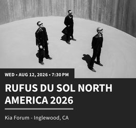 Rufus Du Sol - Kia Forum 8/12/26