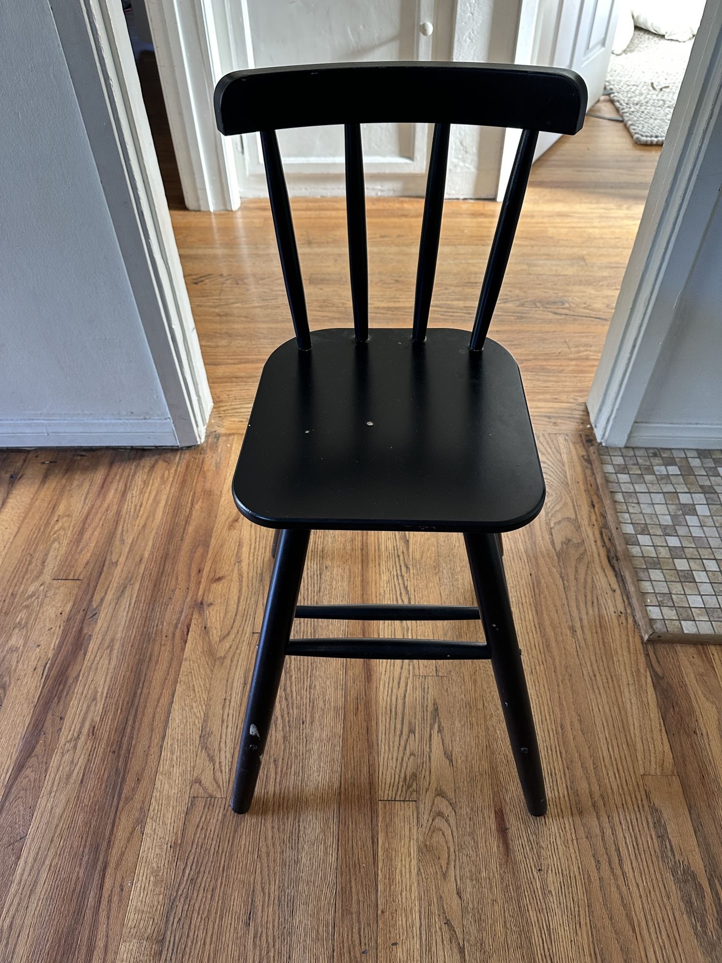 Black Wood Bar/Counter Stool