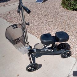 Knee Walker With  Hand Brakes And Basket New $80 Very Firm