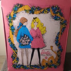 Vintage world of barbie trunk doll and wardrobe holder