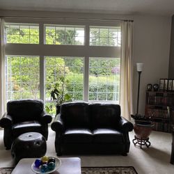 Leather Love Seat and Chair, Excellent Quality