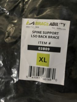 BRACE ABILITY SPINE SUPPORT LSO BACK BRACE (XL)