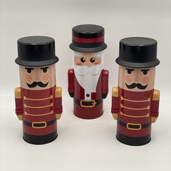 Santa and Toy Soldiers Holiday Tins (Set of 3)