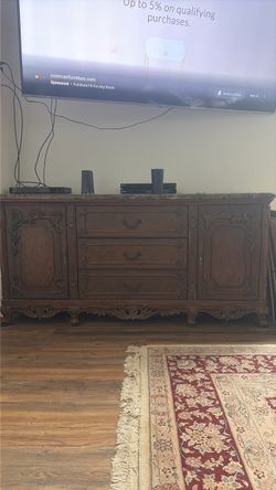 Marble top buffet side board