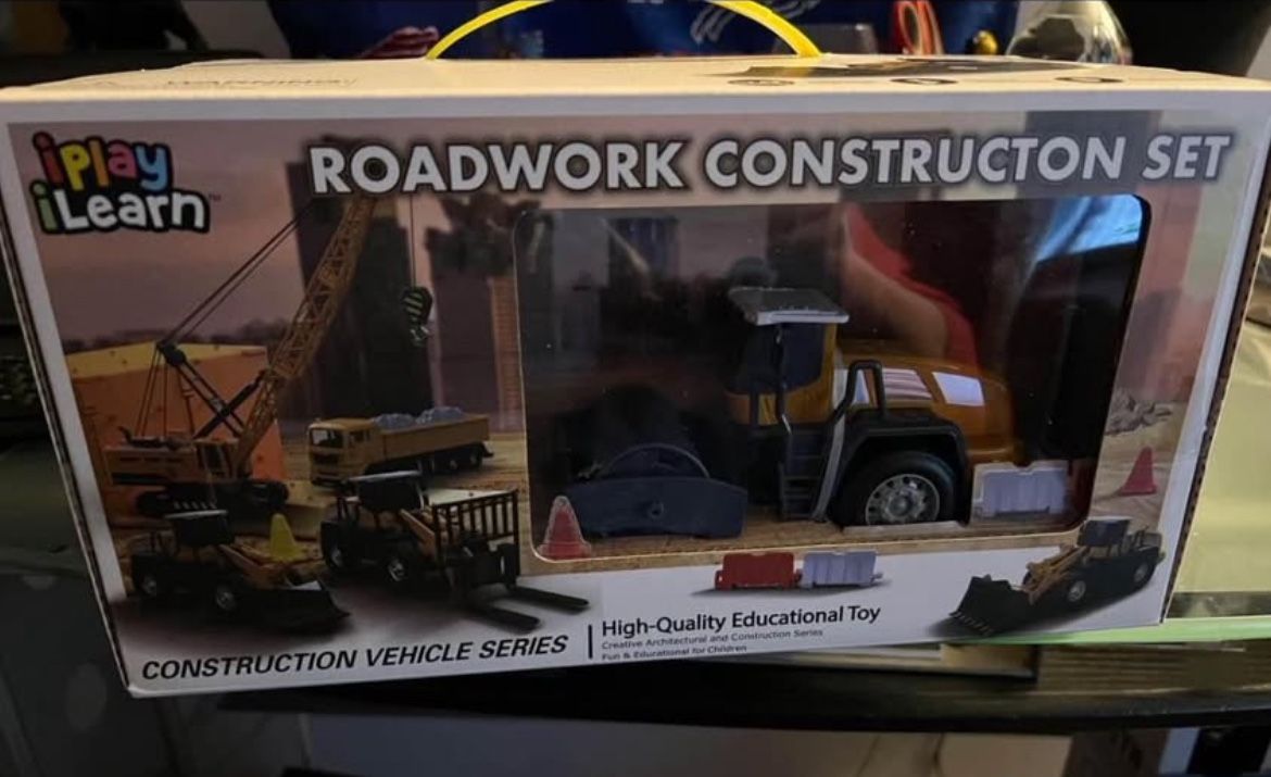 IPlay Vehicle Playsets ILearn Construction Site Vehicles Toy Set Kids Playet