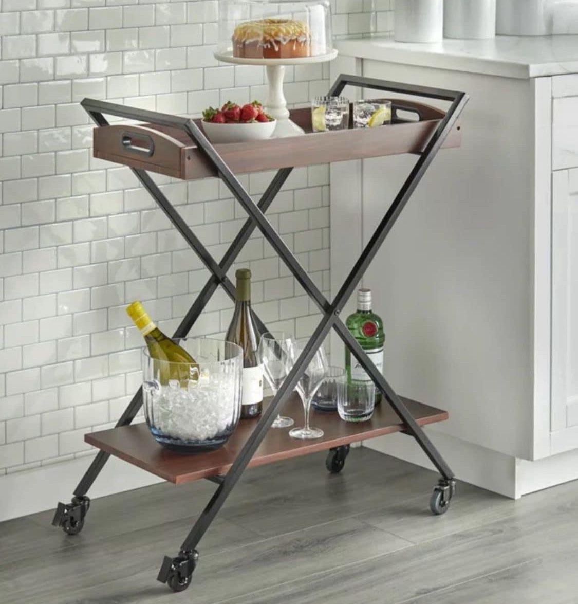 Butler Mobile Bar Cart on Wheels - New in the Box