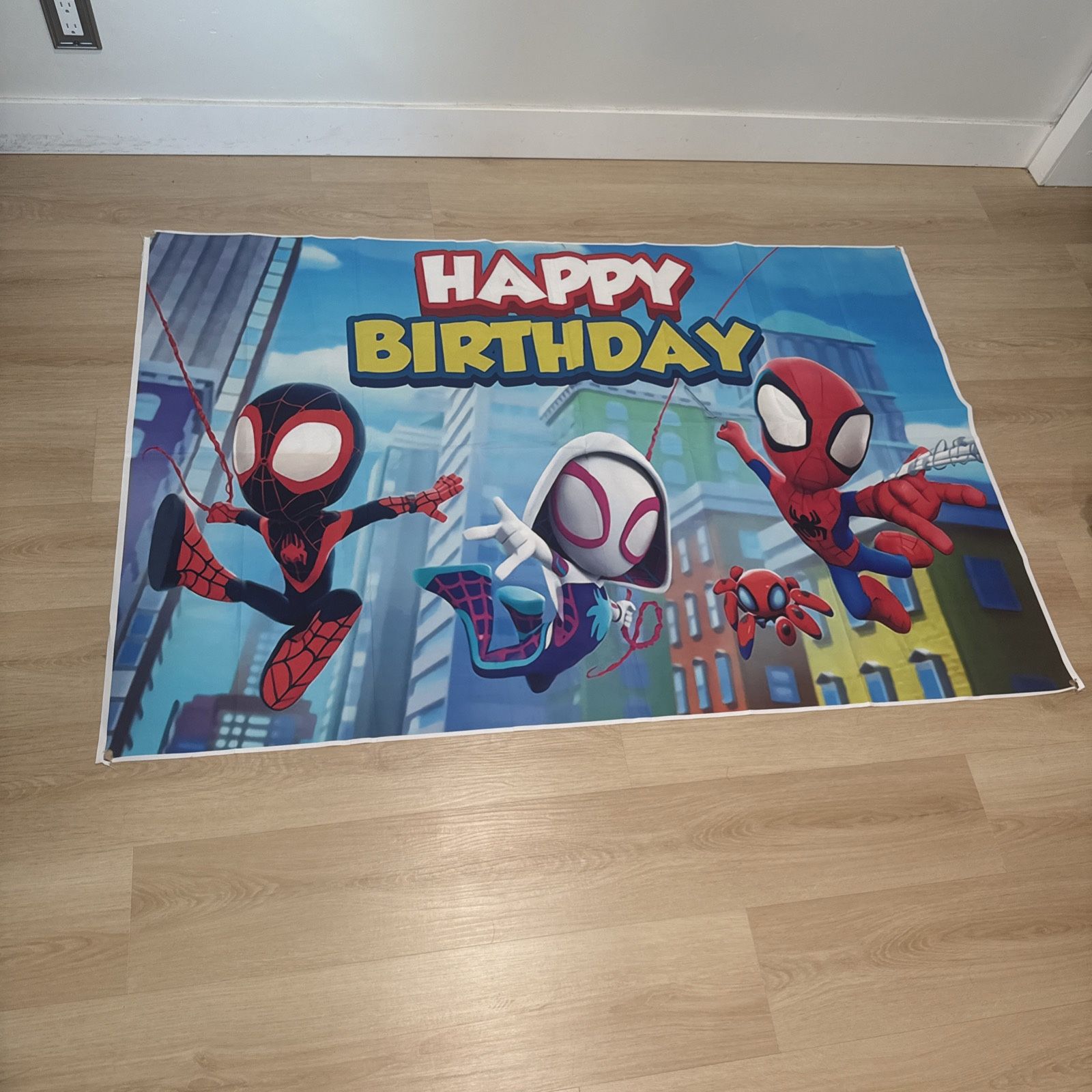 Spidey And Friends Happy Birthday Sign