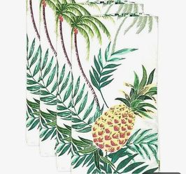 NEW Tommy Bahama Home Set of 6 Tropical Palm Leaf Cloth Napkins 19” x 19” NWT