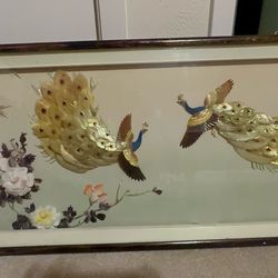 Beautiful  Chinese Shell Art Shadow Box