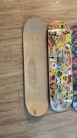 Customs stickered polyurethane skateboards