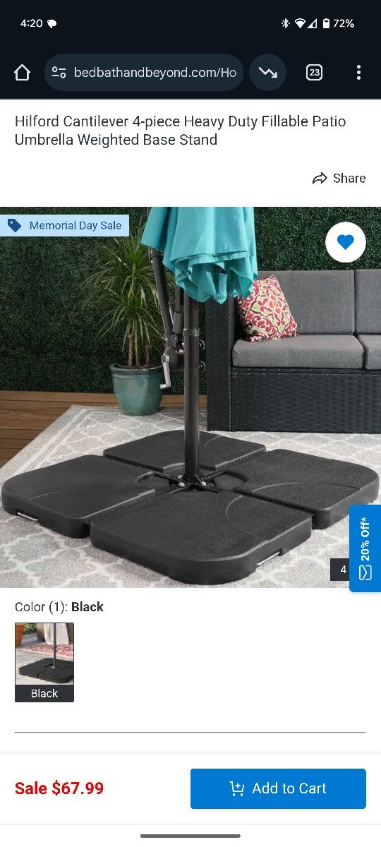 Heavy Duty Umbrella Weighted Base