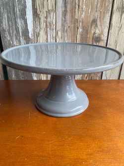 Threshold decorative display cake stand cake plate glazed ceramic grey