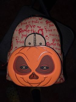 Loungefly Trick ’r Treat Sam Pumpkin Mini Backpack