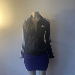 Adidas Unisex Black & White Track Jacket