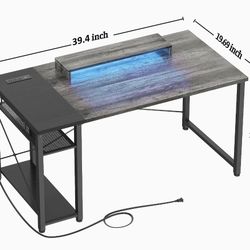 Gaming Desk | LED Lights | Built-in Charging Station | Great Condition