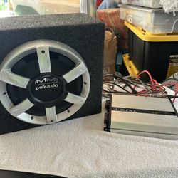 JL Audio JX250/1 Amplifier with 12” Polk Audio Subwoofer