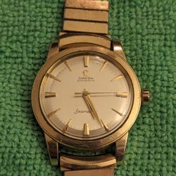 Vintage Omega Seamaster Automatic Gold Filled Watch - Broken